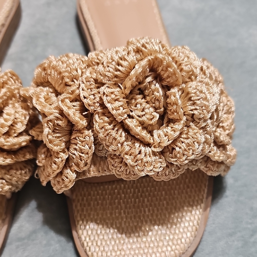 a new day Tan Floral Slide Sandals - Picture 3 of 5